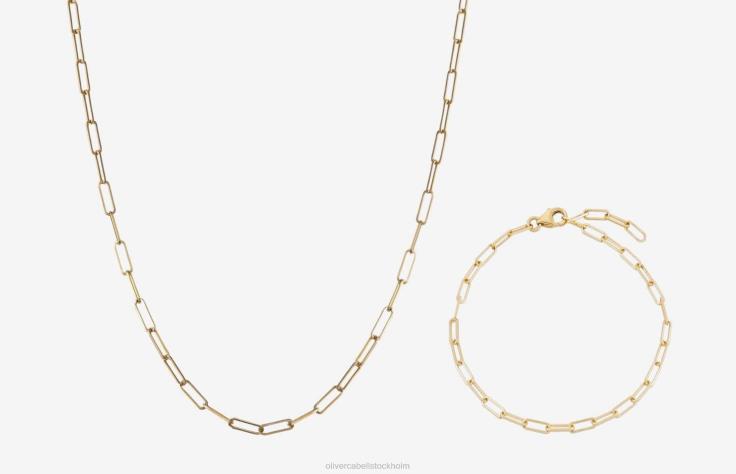 Tillbehör 2B04N449 guld kvinnor Oliver Cabell länkuppsättning