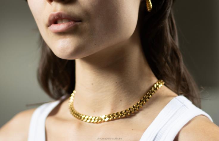 Tillbehör 2B04N447 guld kvinnor Oliver Cabell kubansk kedja