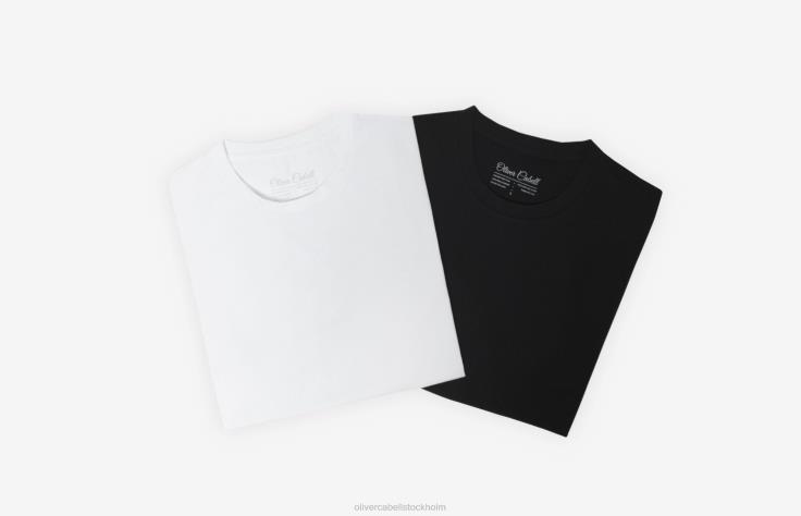 kläder 2B04N247 vit män Oliver Cabell böjd fåll t-shirt