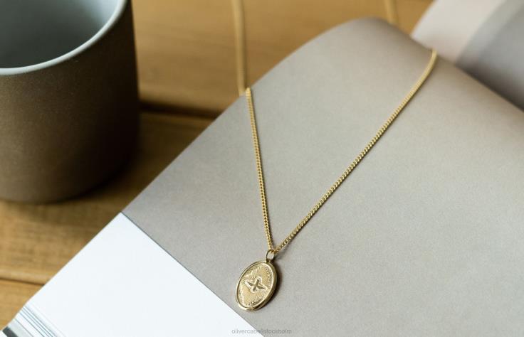 Tillbehör 2B04N209 guld män Oliver Cabell duva hänge halsband