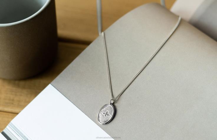 Tillbehör 2B04N210 silver män Oliver Cabell duva hänge halsband