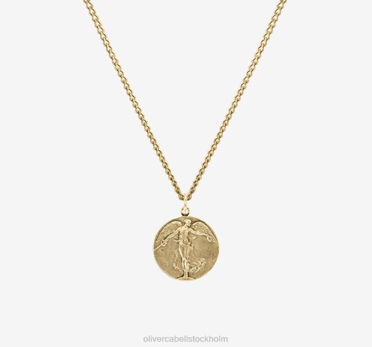 Tillbehör 2B04N237 guld män Oliver Cabell angel of mercy hänge halsband