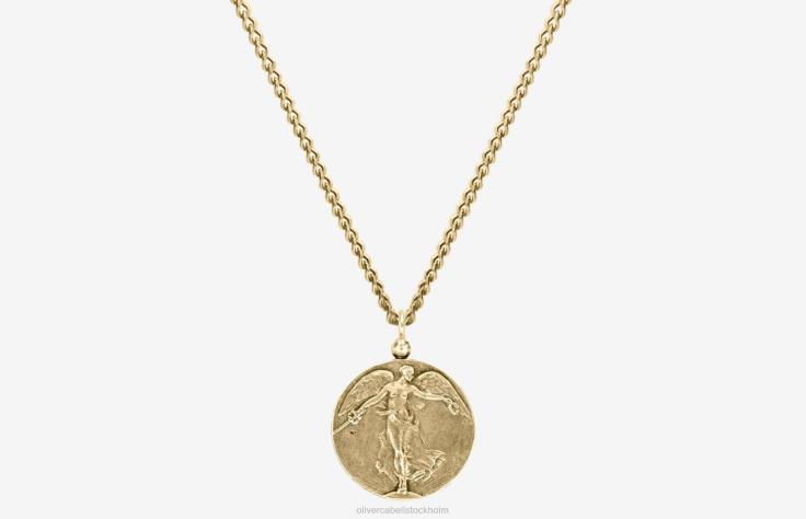 Tillbehör 2B04N237 guld män Oliver Cabell angel of mercy hänge halsband